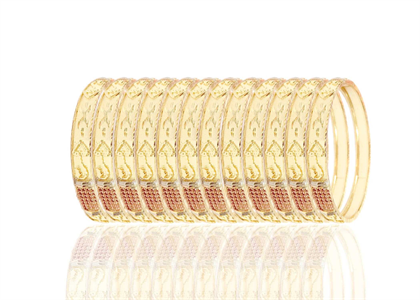 Three Tone Plated Bangles